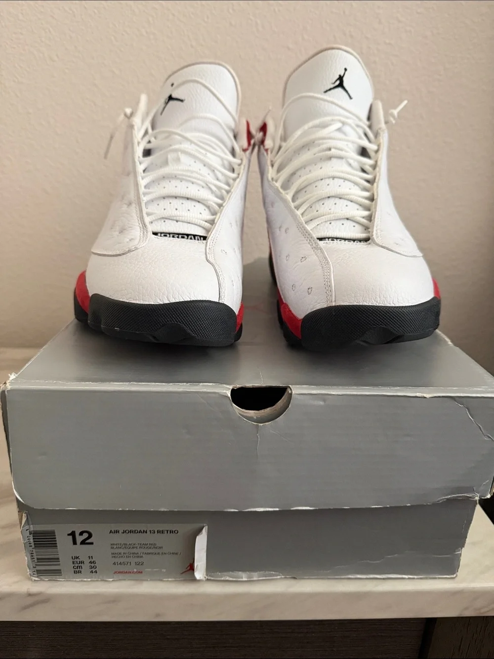 Jordan Men’s White Black Red Athletic Shoes